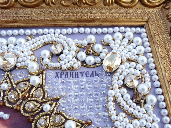 ЖС-8-ЗШ Набор для вышивания хрустальными камнями Ангел Хранитель (шампань)