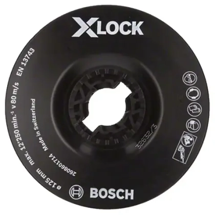 Опорная тарелка X-LOCK 125 мм, мягкая. BOSCH 2608601714