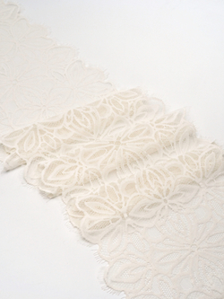 Кружево шантильи слоновая кость эластичное ширина 19 см