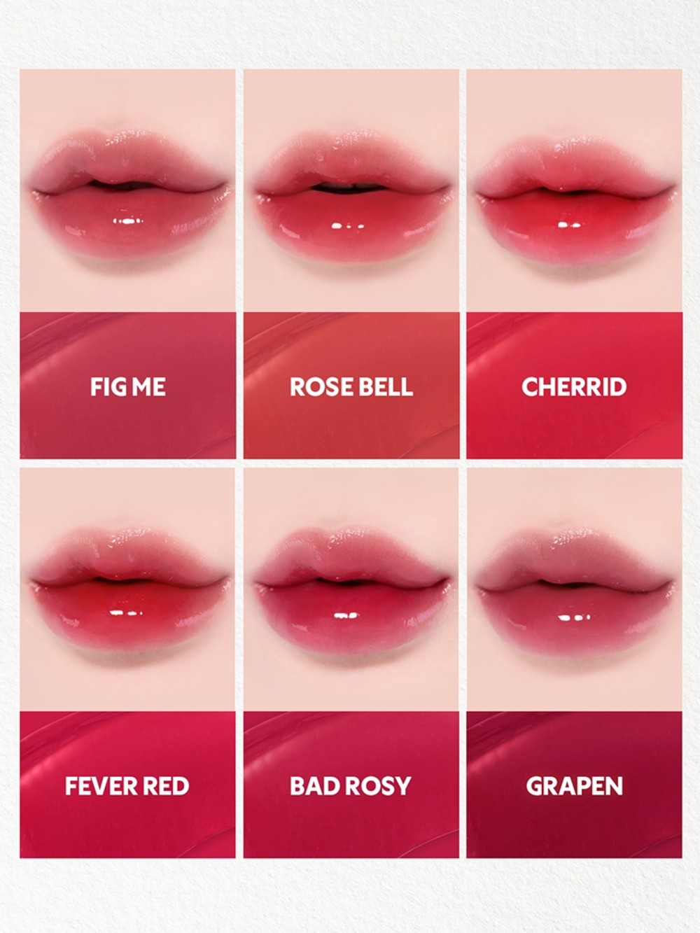 TIRTIR Waterism Glow Tint - Долговременный блеск для губ в маленькой упаковке оттенок 18 Cherrid (Red Holic Collection), 1 g