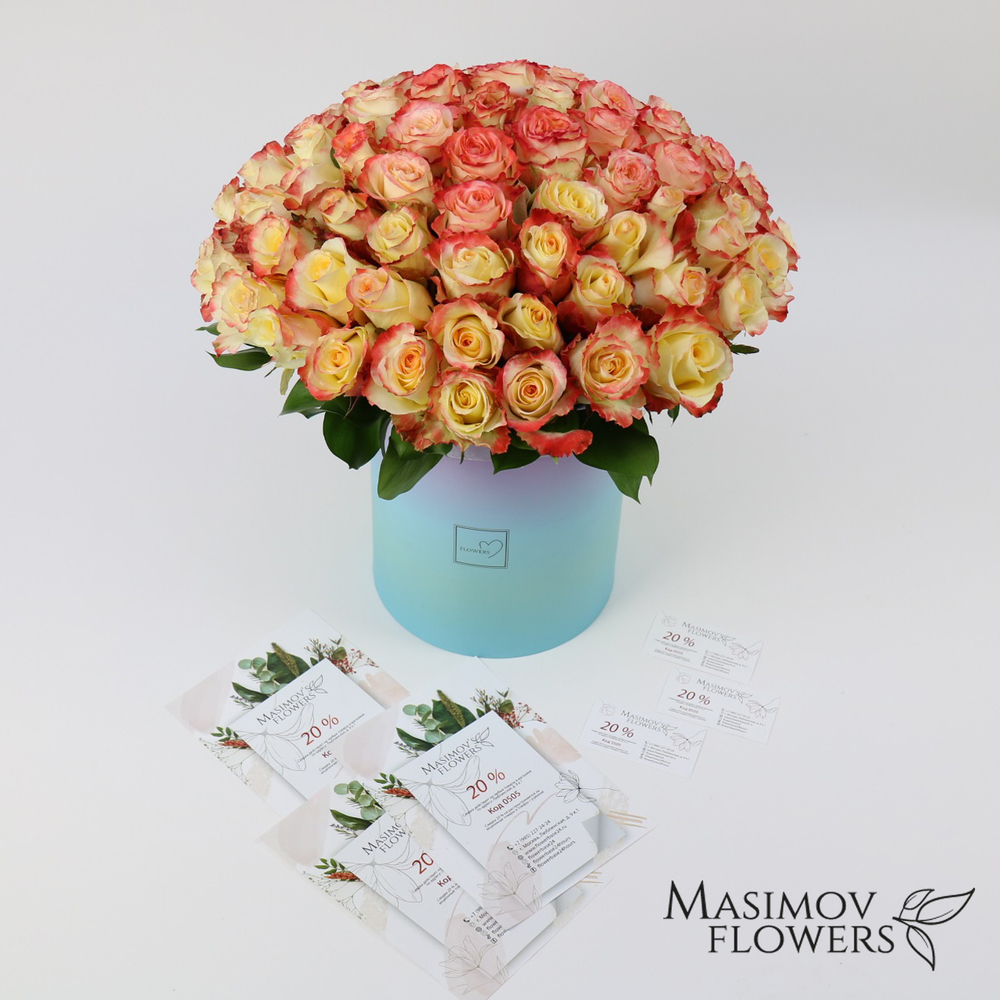 Композиция из роз "Кабарет"