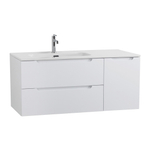 Подвесная тумба с раковиной BelBagno ETNA 120 Bianco Lucido левая, ETNA-1200-2C-1A-SO-BL-L + BB1200ETL-L