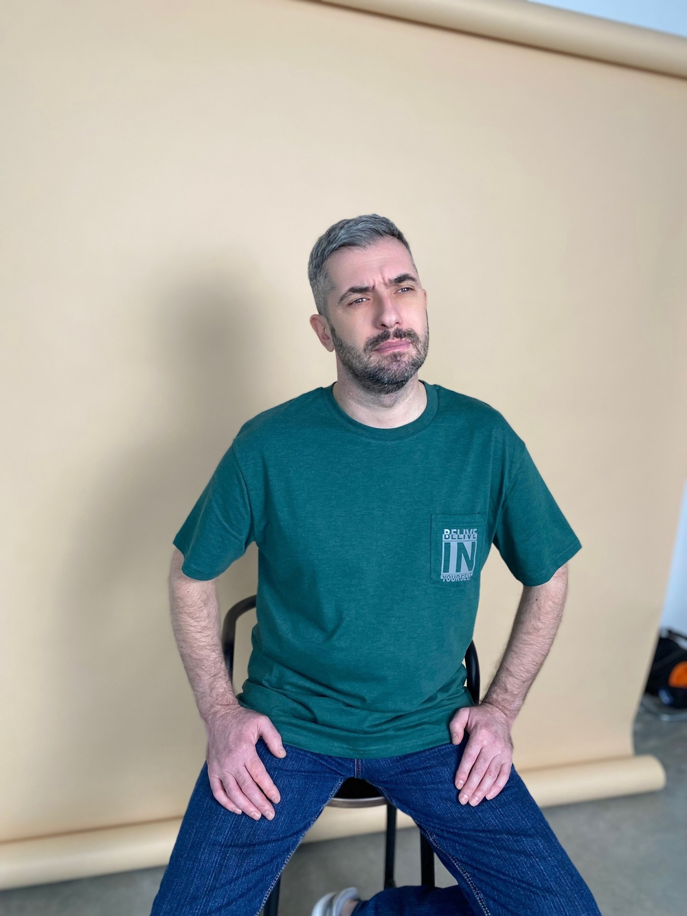 Футболка мужская "60309" (Ч)