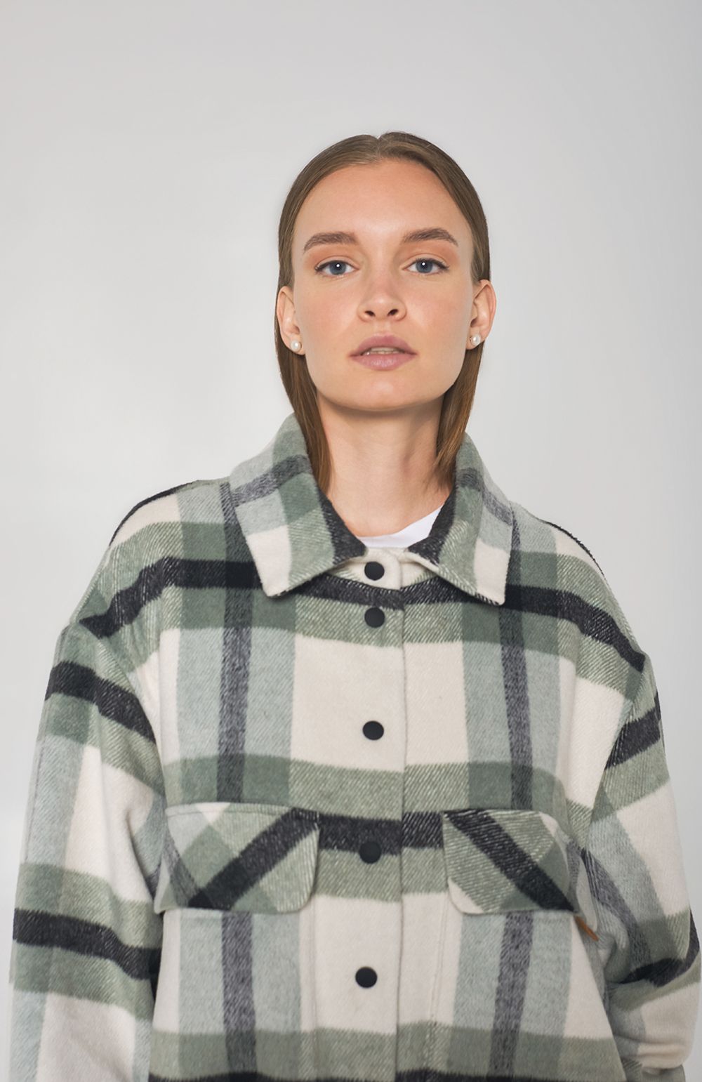 Пальто-Рубашка Alexandra Talalay AC008 зеленое