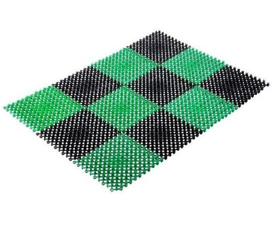 Коврик придверный Травка 42х56см высота ворса 1см черно-зеленый полиэтилен 23001 Vortex