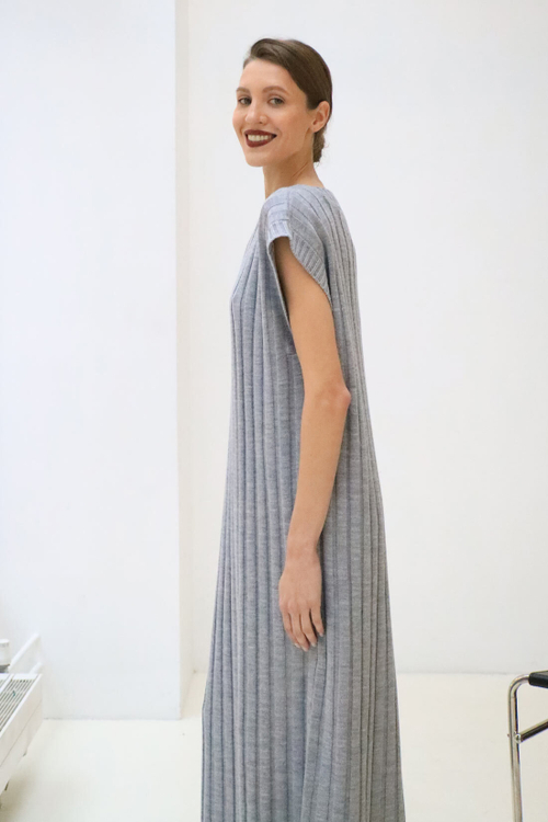 Топ-жилет вязаный из шерсти мериноса, шалфей