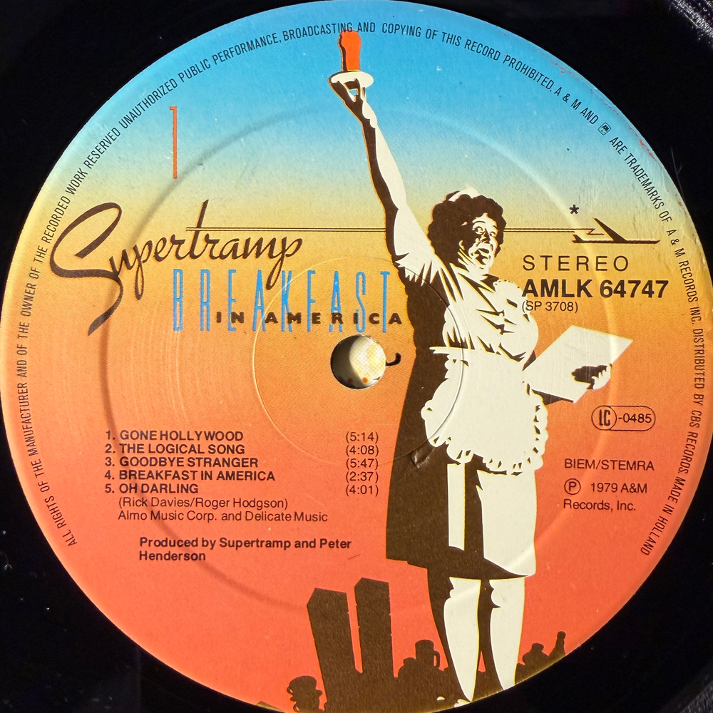 Supertramp ‎– Breakfast In America (Голландия 1979г.)