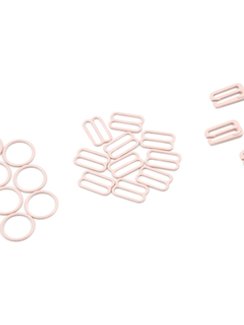 Набор металлофурнитуры серебристый пион 168, 15 мм