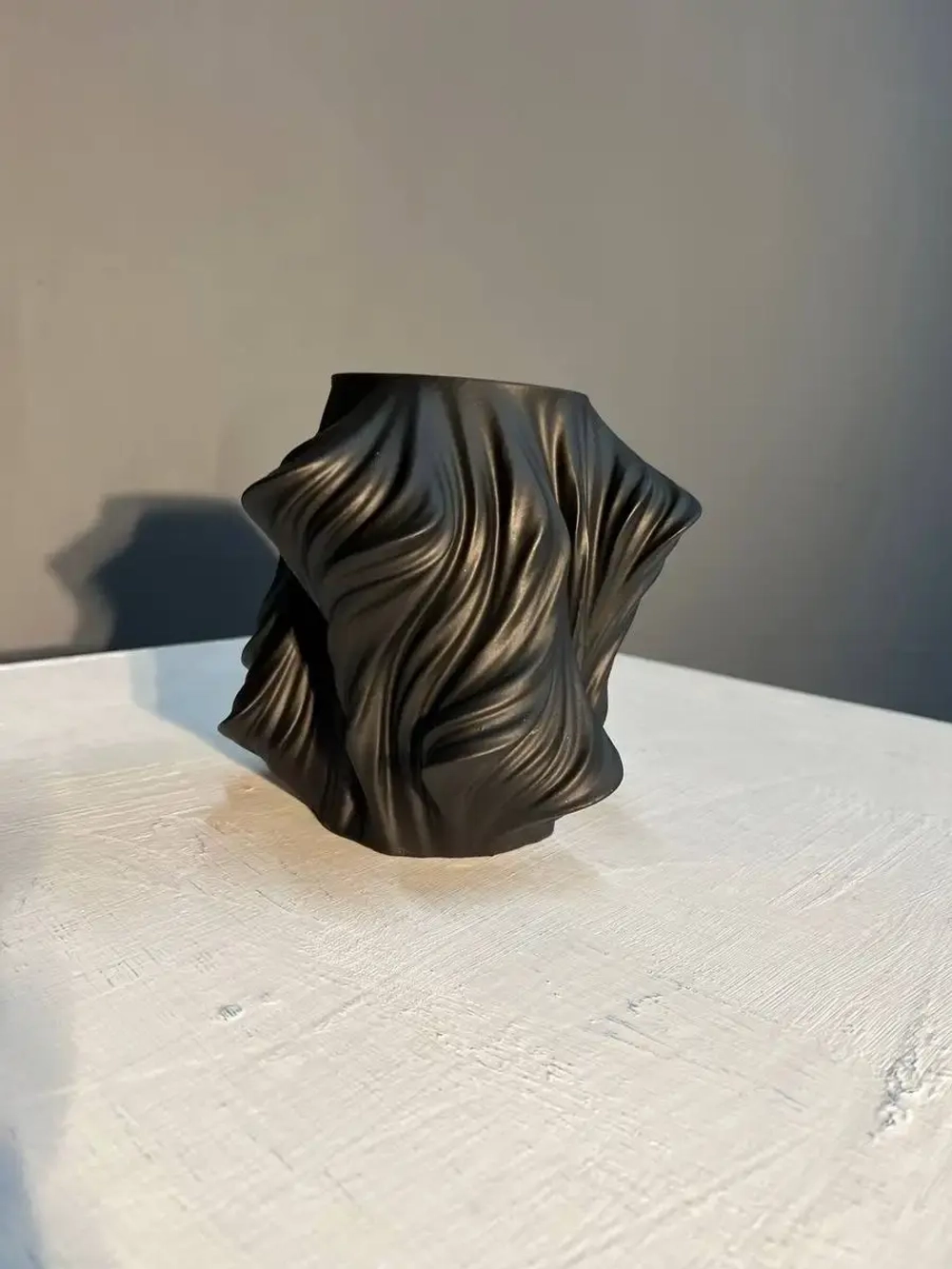 Кашпо гипсовое "Вечность" - Ваза интерьерная Декор