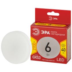 Лампа светодиодная ЭРА RED LINE LED GX-6W-827-GX53 R GX53 6 Вт таблетка теплый белый свет