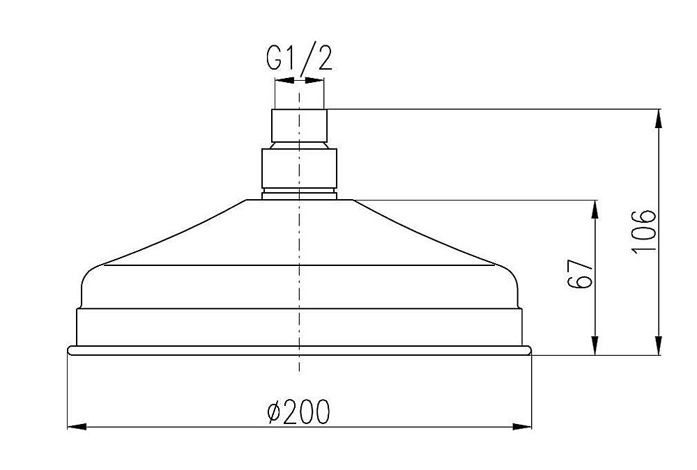 Верхний душ с держателем Rav-Slezak SK0020CMAT черный матовый