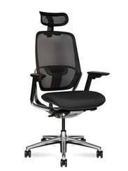 Кресло офисное  Hertz  черная сетка  черный пластик  база алюминий