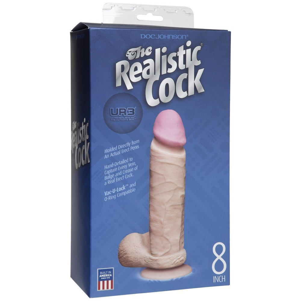 Ультрареалистичный фаллоимитатор The Realistic Cock ULTRASKYN 8” - 20,57 см. (Цвет: телесный)