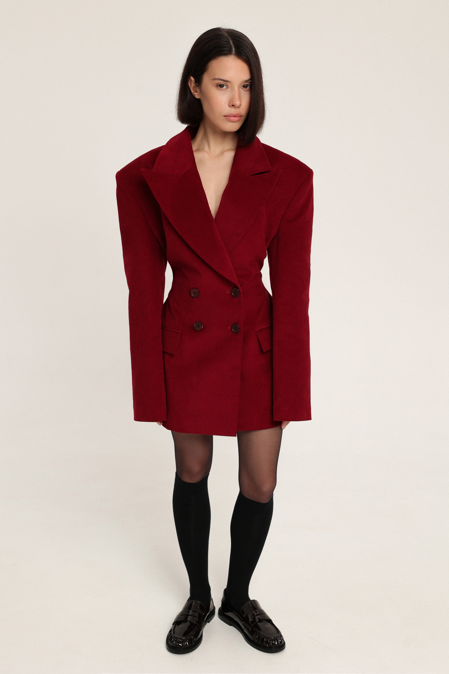 Платье-жакет из вельвета