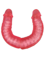 Двухголовый фаллоимитатор с гибким хребтом Double Dreams (Цвет: розовый)