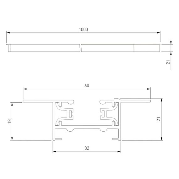 Шинопровод однофазные встраиваемый Elektrostandard Track Rail WH Recessed 85082/00 a057095