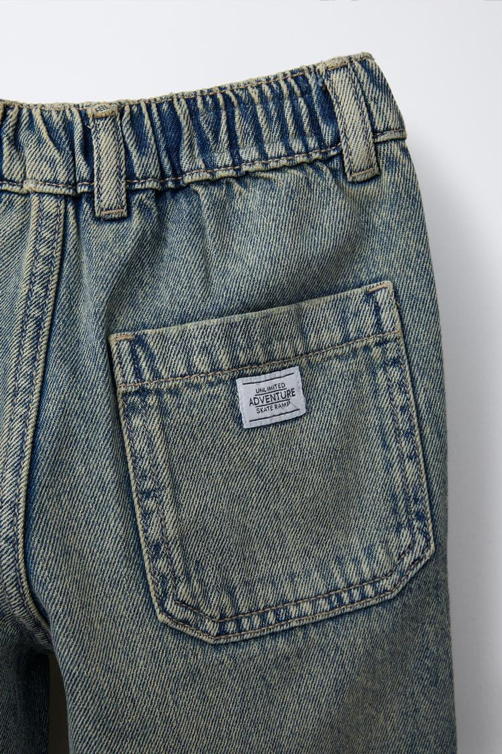 ZARA ДЖИНСЫ СВОБОДНОГО КРОЯ, ЗЕЛЕНОВАТО-СИНИЙ