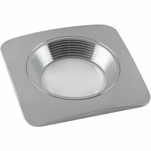 DLS-V102 GU5.3 CHROME Светильник декоративный встраиваемый ТМ Fametto, серия Vernissage. Квадратный. Без лампы, цоколь GU5.3. Металл, цвет хром. Л