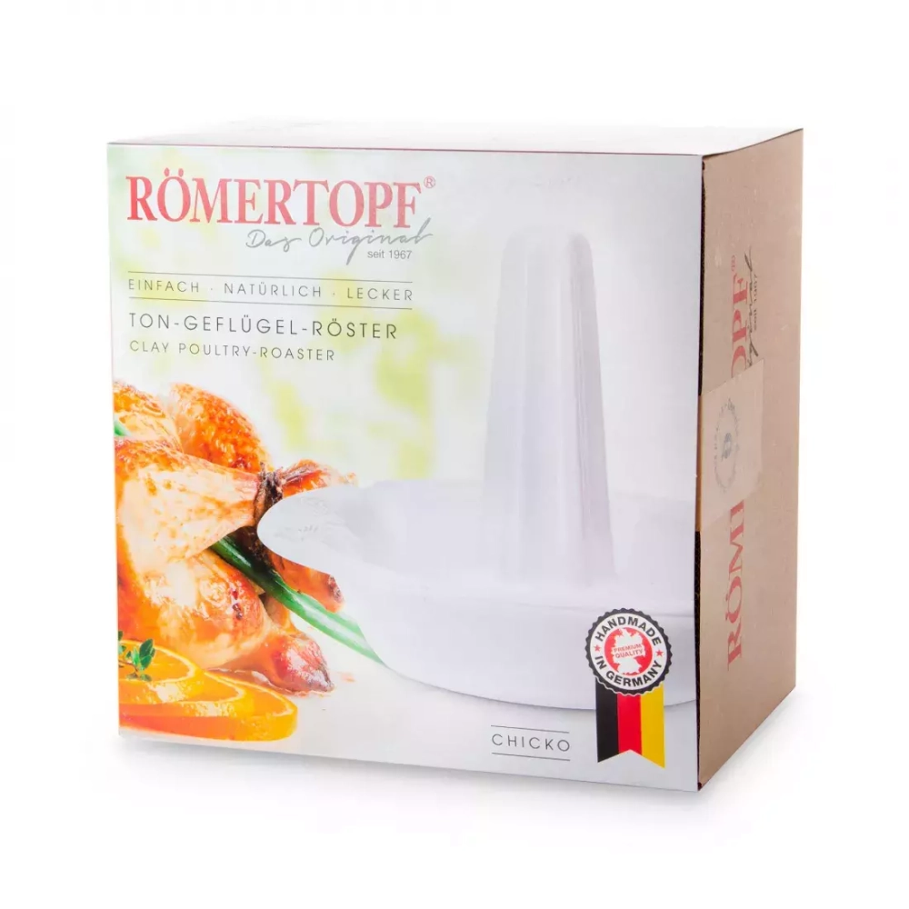 Подставка для запекания курицы Roemertopf Gefluegel белая