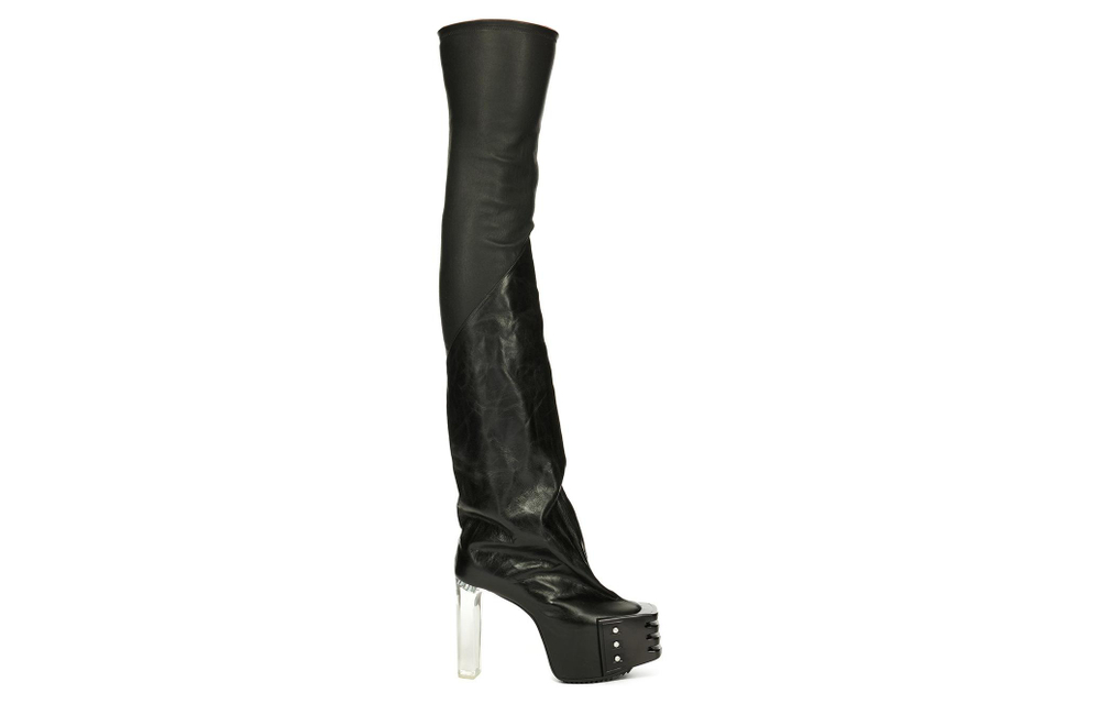 RICK OWENS/RO Over the knee Boots 13.5cm Women"s Black