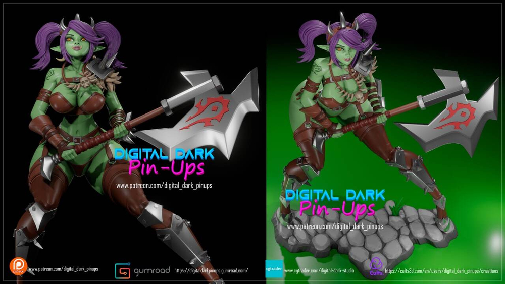 Фигурка Орк девушка ORC GIRL FROM WORLD OF WARCRAFT