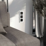 Рамка на 3 поста Senso (белый, стекло soft-touch) W0033101