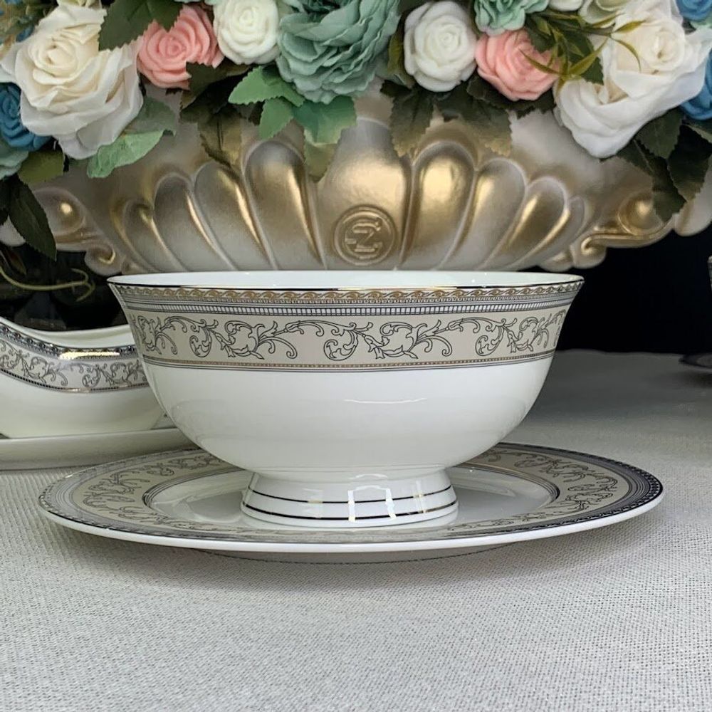 Lenardi 145-377 Набор из 6 салатников 15см. ЭЛЕГАНТ в под.уп.(х6)Костяной фарфор