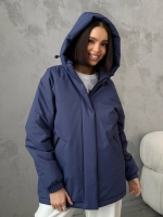 Куртка весенняя удлиненная с капюшоном