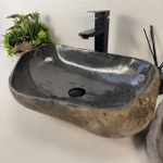 Раковина из речного камня RS-64879 61*39*14 0863