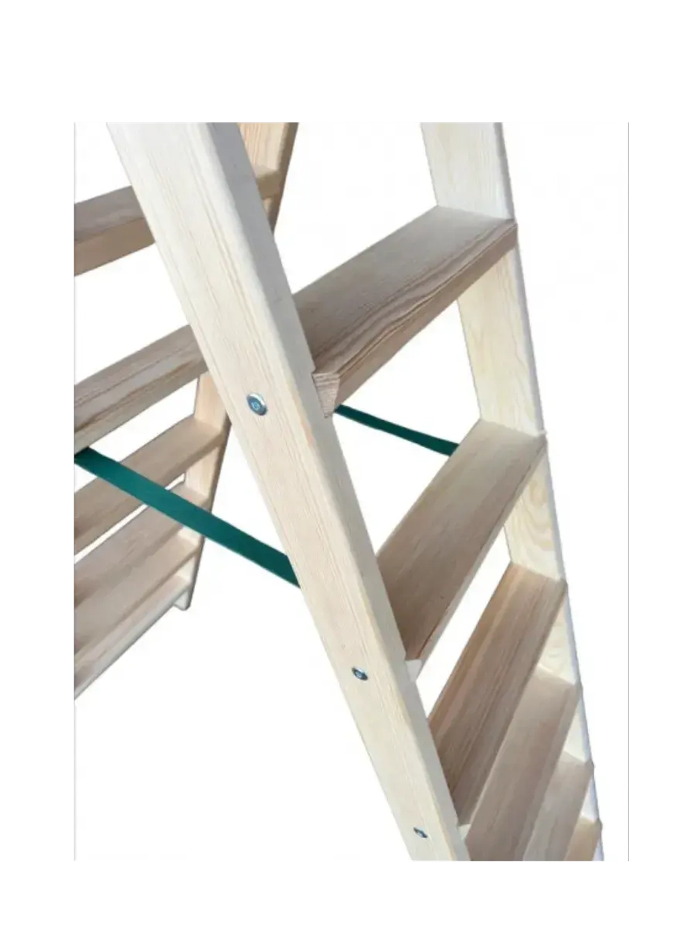 Стремянка деревянная 2х7 wide (рабоч. высота 3,1м)