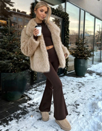 Леггинсы клеш с начёсом