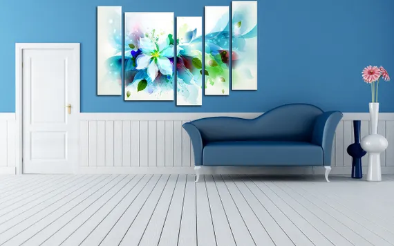 Модульная картина "Цветочный взрыв"