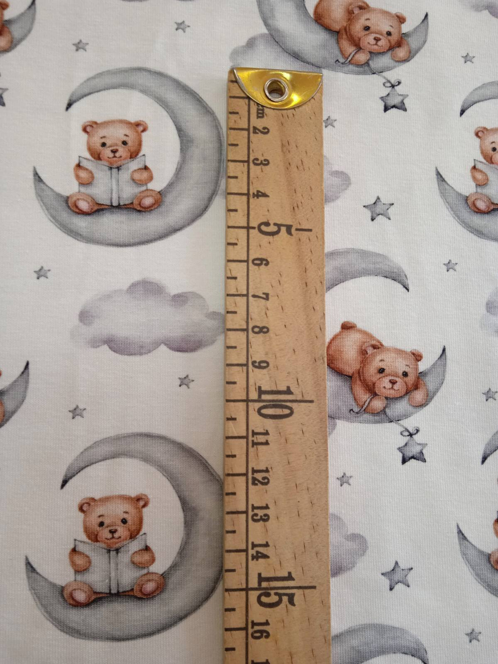 Кулир (принт). Мишка на месяце  ВО