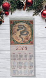 Календарь из гобелена на 2025 год Восточный стиль 32х85