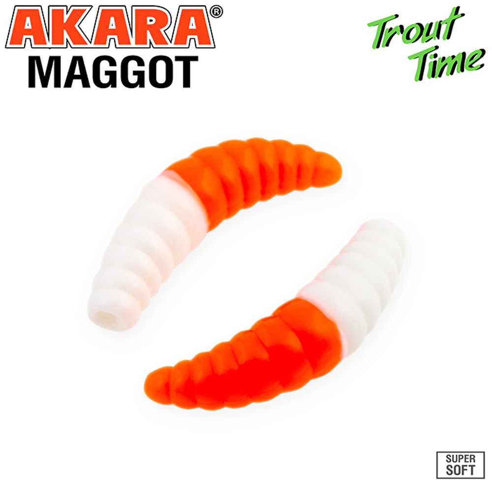 Силиконовая приманка Akara Trout Time MAGGOT 1,6 Cheese 436 (10 шт.)