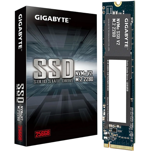 Жесткий диск SSD M.2 256Gb GIGABYTE V2, 3200/1200MBs, TLC 3D NAND, PCI-E 3.0 x4 (G3NVMEV2256G)