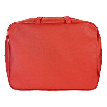 Папка с ручками А4, Jenzol, широкая, красная, ткань, молния