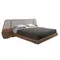 Кровать 7175 из ореха и серой ткани для матраса 180x200 см