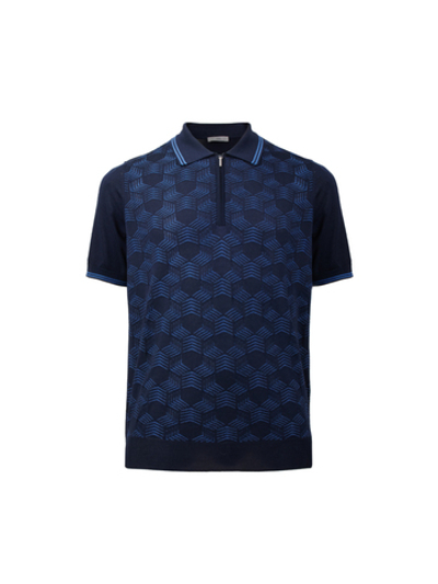 Поло с коротким рукавом на молнии Atelier Portofino