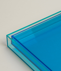 Поднос из акрила 25 х 25 Голубой