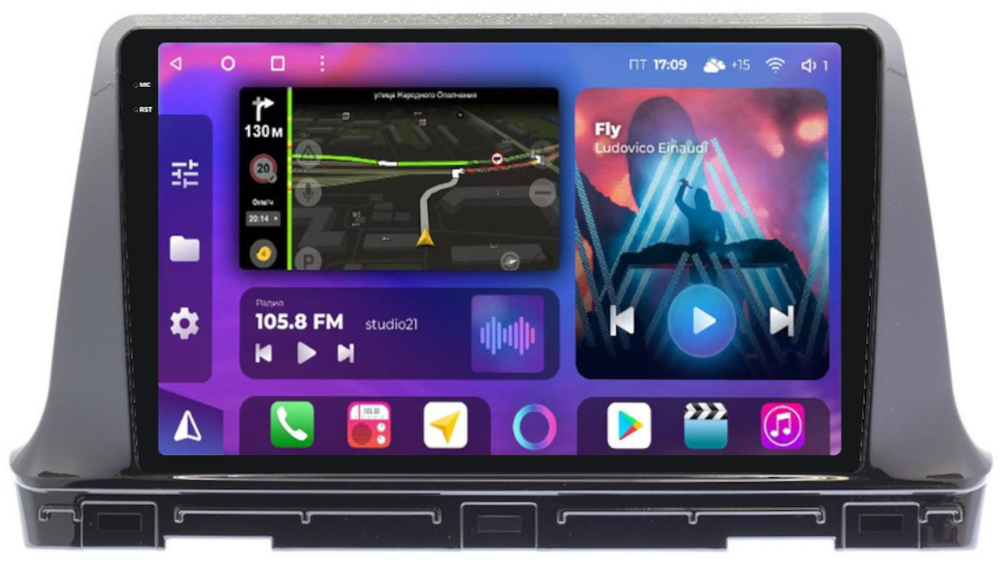 Магнитола для KIA Seltos 2020+ - FarCar BM1221M монитор 10.36" QLED на Android 14, TS10, 4+32Гб, CarPlay, 4G SIM-слот