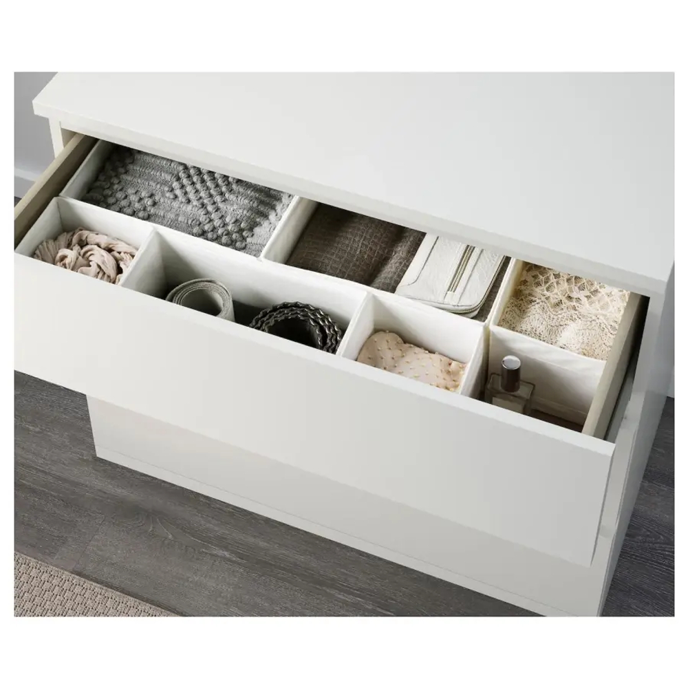 Мебель для спальни, набор из 3 предметов - IKEA MALM, 48х78х80/40х48х55 см,белый МАЛЬМ ИКЕА