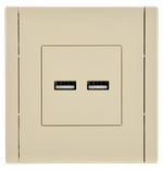 FORTE&PIANO Розетка USB A+A 3,1А FP449 ваниль IEK