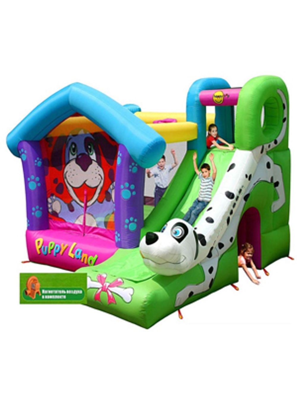 Надувной батут с горкой "Далматинец" 9109