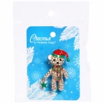 Брошь «Новогодняя Коллекция- Очаровательный Мишутка» 4*2,5 см