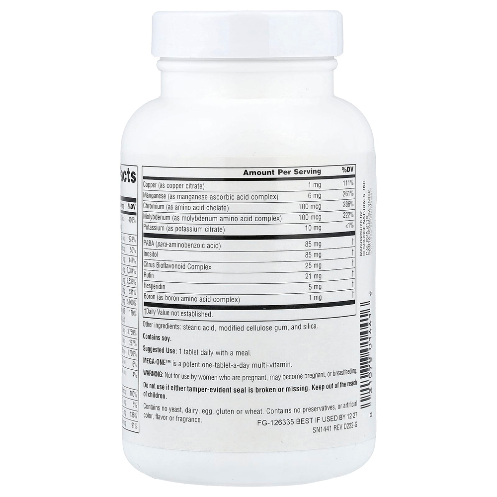 Source Naturals, Mega-One™, без железа, 60 таблеток