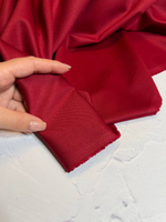 Костюмно-плательная смесовая однотонная поливискоза (64%полиэстер/33%вискоза/3%эластан, Красный рубин, 150, 285 гр/м2)