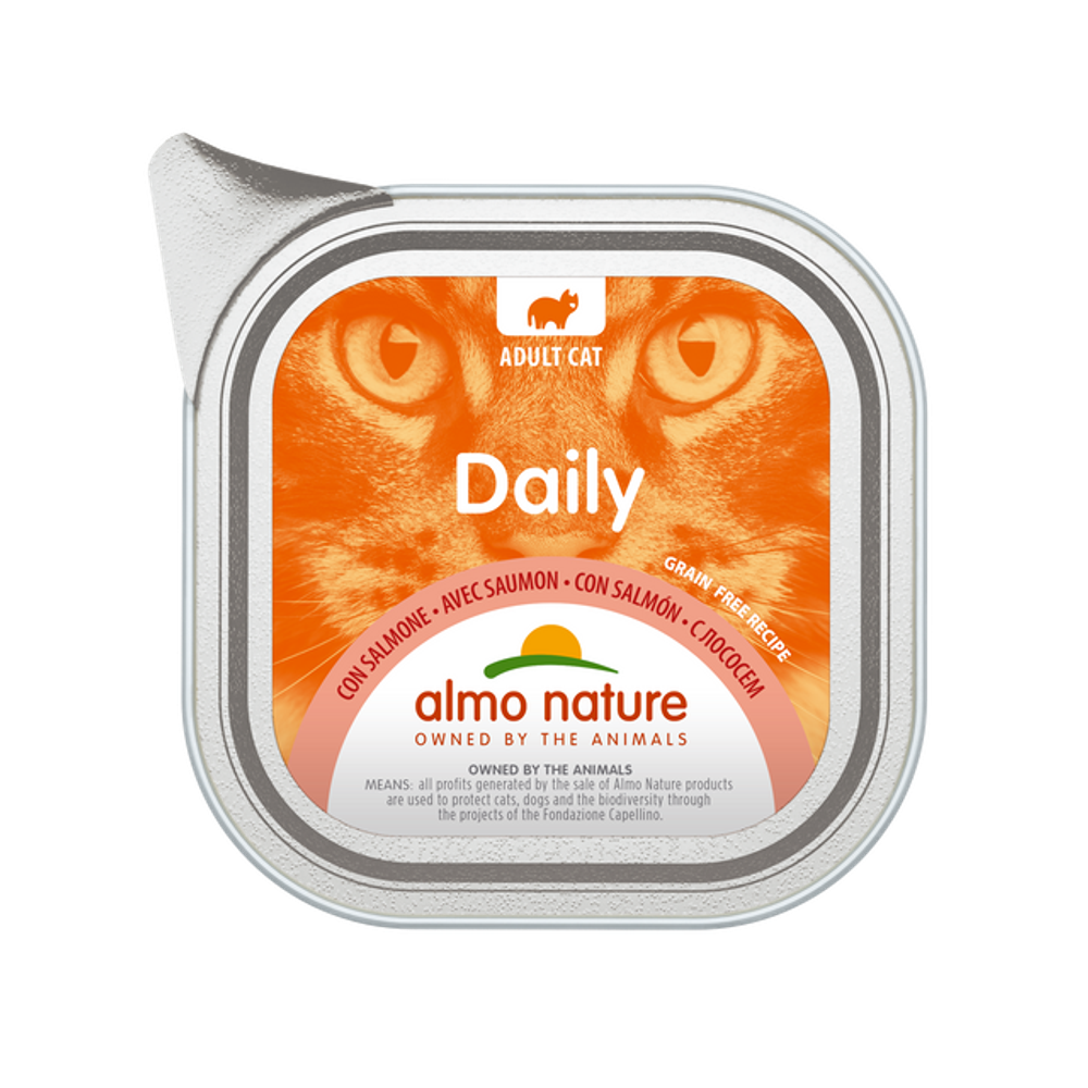 Almo Nature Паштет для Кошек "Меню с лососем" (Daily Menu - Salmon) 0,1 кг