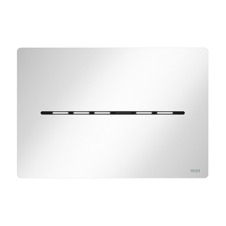Металлическая панель смыва для унитаза TECEsolid с бесконтактной активацией, батарея 6 В, (белый глянцевый)