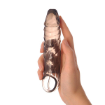 Дымчатая фаллическая насадка 16,2см с подхватом и закрытой головкой ToyFa XLover 748025